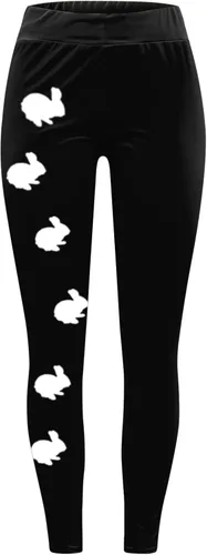 Vista 2 de Easter Day Leggings for Women High Waist Funny Bunny Printed Yoga Pants Holiday Tights for Workout Running Sports