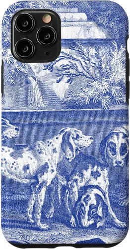 Vista 29 de Vintage Blue French Toile Hound Dogs Case for iPhone 16