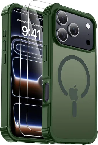 Vista 57 de Funda para iPhone Air [compatible con MagSafe] [2 protectores de pantalla] [prueba de caídas de grado militar] Funda magnética resistente