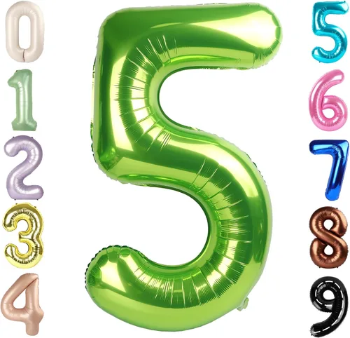 Vista 164 de Globos del números 0 de 40 pulgadas para formar los números 10, 20, 30, 40, 50, 60, 70, 80, 90, 100, para decoración de cumpleaños, bodas, eventos