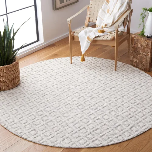 Vista 30 de SAFAVIEH Vermont Collection - Alfombra decorativa de 2 pies 3 pulgadas x 4 pies, marfil y negro, lana hecha a mano, ideal para zonas de alto tráfico