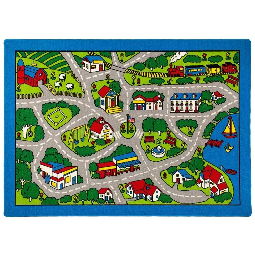 Vista 3 de Alfombra infantil de pueblo de pueblo (3 pies x 5 pies)