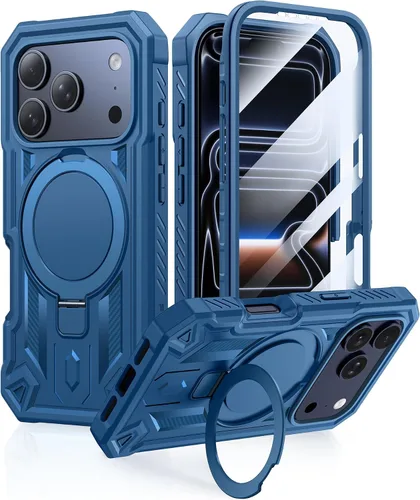 Vista 10 de FNTCASE Funda para iPhone Air Phone Case: Compatible con MagSafe Protector de pantalla integrado Soporte con grado militar a prueba de caídas