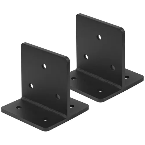 Vista 6 de 4 bases de poste ocultas de 4 x 4, soporte de placa de cuchillo resistente, calibre 6 para conectores de madera