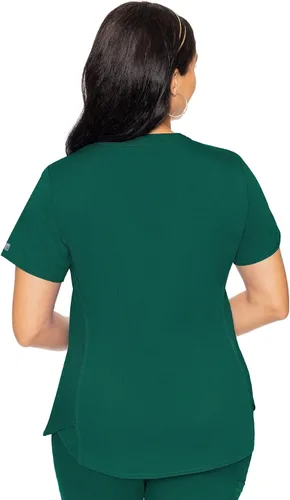 Vista 2 de Med Couture Touch - camisa de uniforme médico con cuello en V para mujer