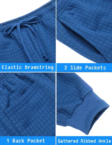 Vista 6 de COOFANDY Conjunto deportivo de 2 piezas con capucha y bolsillo para hombre
