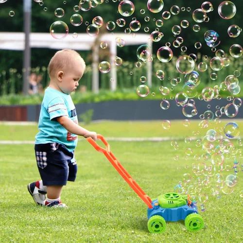 Vista 2 de Lydaz – Máquina de burbujas electrónicas para césped, juegos al aire libre, juguetes para niños