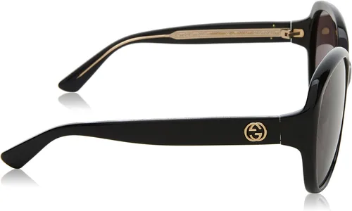 Vista 3 de Gucci GG0080SK - Gafas de sol de moda, 2.402in, negro gris negro