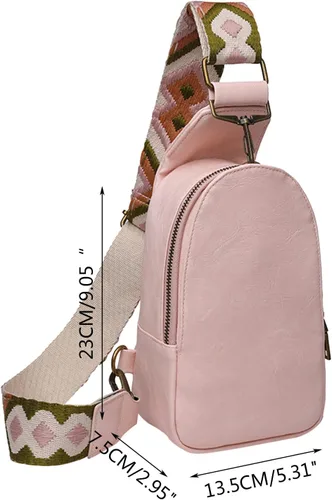Vista 4 de Bolso bandolera para mujer, bolso cruzado de cuero de moda, bolso de mensajero, bolso de mano para mujer, tamaño mediano, color marrón