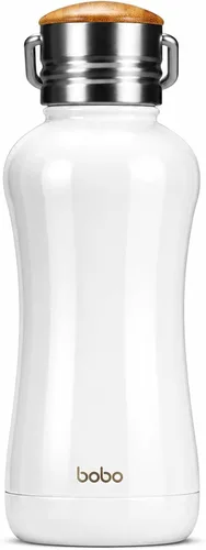 Vista 22 de YOHKOH Mini Botella de Agua Aislada al Vacío Con Tapa de Bambú - Botella de Agua Térmica de Acero Inoxidable para Mujeres, Niñas, Niños, Botella