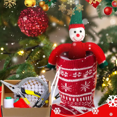 Vista 5 de Hoolerry Kit de 8 piezas de muñecas de Navidad para hacer tu kit de actualización flexible y flexible, accesorios de herramientas que incluyen