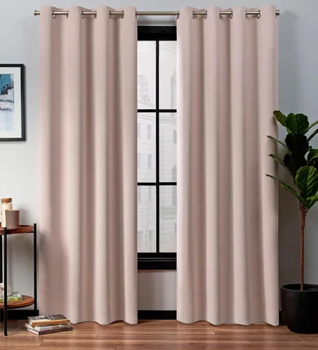 Vista 28 de Exclusive Home Curtains - Par de paneles de cortinas, modelo Academy, con ojales para bloqueo total de luz Blanco