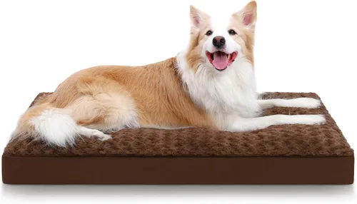 Vista 14 de KSIIA Alfombrilla de Cama para Jaula de Perro Impermeable para Jaula, Cama de Terciopelo Rosa Suave para Perros Medianos con Funda Lavable Negro