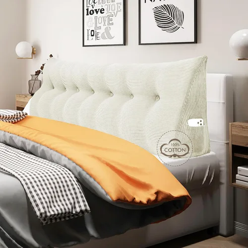 Vista 26 de WOWMAX - Almohada triangular para cabecero; almohada en forma de cuña para cabecero; almohada grande de refuerzo para cama, almohada