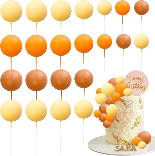 Vista 21 de 30 piezas de mini globo para decoración de tartas, bolas de espuma con purpurina, bolas de perlas de imitación, decoración para tartas, decoración