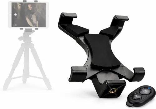 Vista 12 de Acuvar Soporte universal de trípode para tableta, adaptador de soporte ajustable para iPad, Samsung Galaxy Tab y Surface, se adapta a tabletas de 8