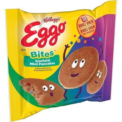 Vista 4 de Kelloggs Eggo Bites Mini Pancakes Confeti, 3.03 onzas - 72 por caja.