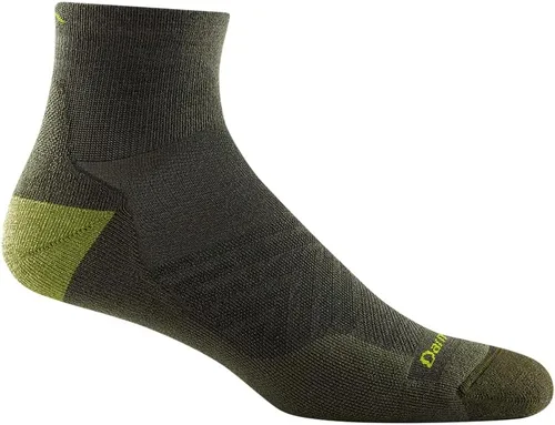 Vista 7 de Darn Tough Run 1/4 - Calcetines ultraligeros con cojín para hombre (estilo 1040)