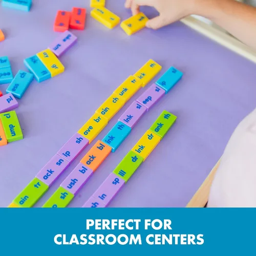 Vista 5 de Educational Insights Phonics Dominoes Blends & Digraphs - Imprescindible para el aula de primer grado, materiales de alfabetización primaria