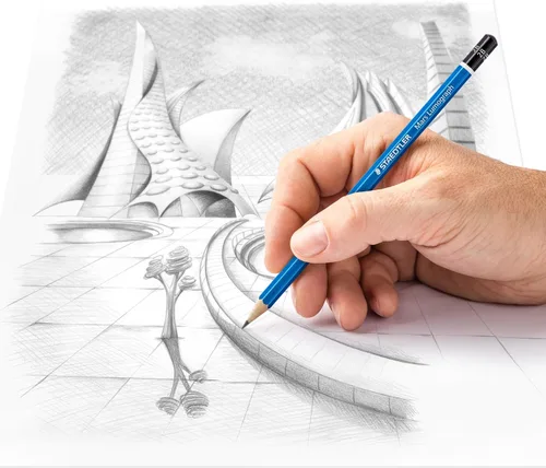 Vista 3 de STAEDTLER Mars Lumograph 2B - Lápiz de dibujo artístico de grafito, 6 lápices
