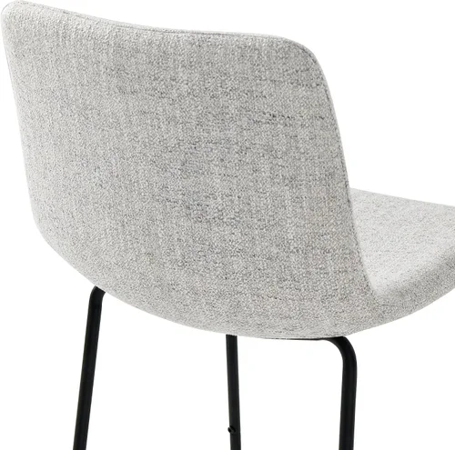 Vista 7 de Watson & Whitely Taburetes de bar, taburete de bar tapizado de tela con espalda, blanco (multicolor)