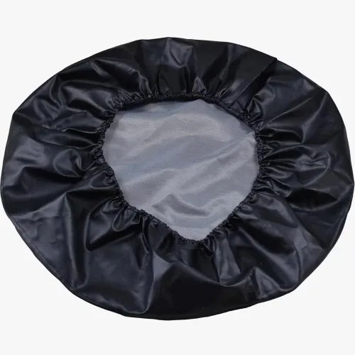 Vista 8 de Cubierta de rueda de repuesto, cubierta de rueda negra impermeable de cuero de PVC resistente al polvo, universal, apta para Jeep, remolque, RV