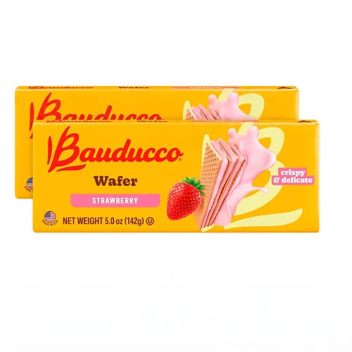 Vista 11 de Bauducco Galletas de oblea, chocolate y avellana, porción individual, 14.1 onzas (paquete de 10), obleas crujientes envueltas individualmente