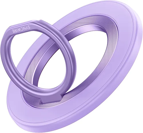 Vista 12 de SYNCWIRE - Soporte magnético con aro para MagSafe, rotación de 360 grados, agarre y soporte para teléfono, aro para dedo, doble imán, compatible