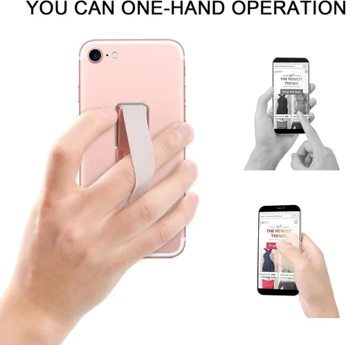 Vista 6 de Soporte de teléfono celular para mano, soporte de dedo de teléfono con soporte para teléfono, adecuado para iPhone, Samsung y la mayoría de Negro