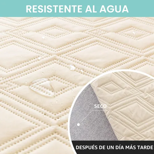 Vista 2 de Genina - Funda impermeable para tumbona en L para niños y mascotas (beige, XL)