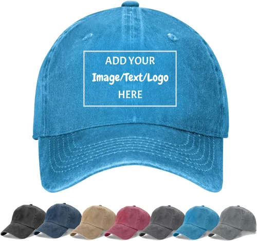 Vista 13 de Gorra de béisbol personalizada para hombres y mujeres, diseño personalizado de tu propio texto, foto nombre, sombrero de camionero ajustable