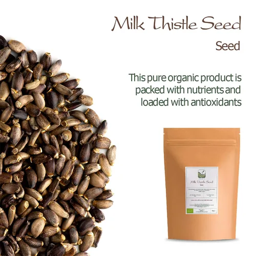 Vista 3 de Té orgánico de semillas de cardo mariano - Semillas de mariadistel - Silybum Marianum - Shou Mei Fi té de cardo mariano té Milkthisel orgánico