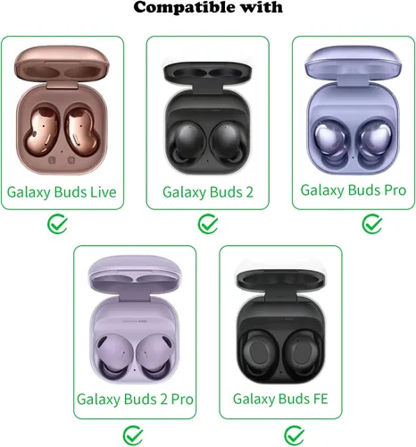 Vista 2 de Funda para Samsung Galaxy Buds FE(2023) / Buds2 Pro (2022) / Buds 2 (2021) / Buds Pro (2021) / Buds Live (2020) auriculares con cordón para muñeca