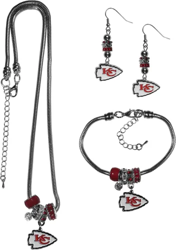 Vista 17 de Siskiyou Sports NFL womens Euro Bead Jewelry 3 piece Set