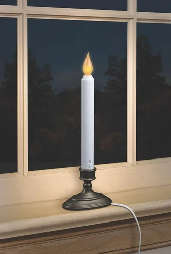 Vista 3 de Xodus Innovations FPC1370A - Vela eléctrica de ventana sin llama de 11 pulgadas con inclinación para cambiar el color de la llama y temporizador