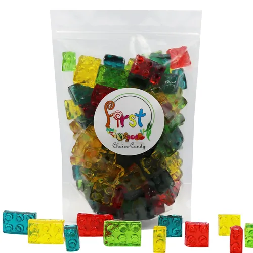 Vista 2 de FirstChoiceCandy Caramelos de gomitas jugosas de arcoíris 3D (bloques de construcción 3D, 2 libras)