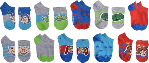 Vista 2 de TOY STORY Boys 10-pack No Show Socks