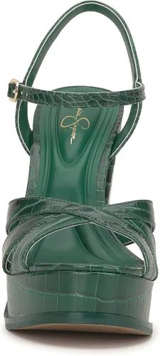 Vista 2 de Jessica Simpson Sandalias de plataforma con tacón de bloque Giddings para mujer