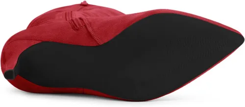 Vista 6 de Allegra K Botas altas hasta la rodilla con tacón de aguja puntiagudo para mujer
