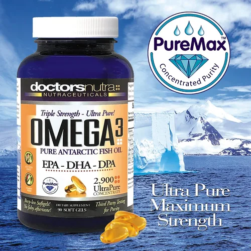 Vista 6 de Aceite de pescado Omega 3 DPA 2,900 miligramos de triple fuerza ultra puro concentrado, EPA-DPA-DHA, cápsulas blandas - 30 porciones