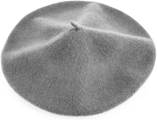 Vista 5 de Boinas de lana unisex para bebés, gorro de lana sólido clásico para niños, gorro cálido de invierno
