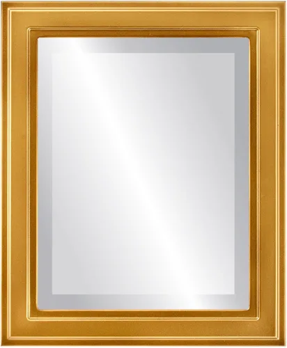 Vista 17 de OVALCREST Espejo de pared biselado rectangular para decoración del hogar, estilo Wright - Oro champán - Dimensiones exteriores de 16 x 20 pulgadas