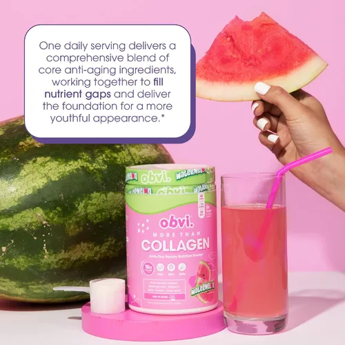 Vista 7 de Obvi More Than Collagen Powder Apoya la salud del cabello, la piel, las uñas, las articulaciones, el intestino Suplemento de colágeno múltiple