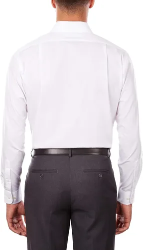 Vista 2 de Van Heusen camisa lisa de poplin de cuello amplio corte regular para hombres