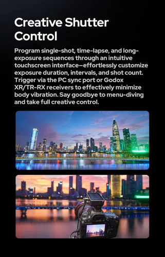 Vista 7 de Godox X3 Pro N X3Pro N TTL Disparador de flash inalámbrico para Nikon, transmisor de pantalla táctil 2.4G con control de aplicación Bluetooth