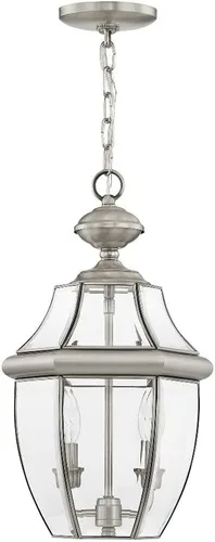 Vista 3 de Livex Lighting 2255-02 Monterey - Farol colgante de 2 luces, latón pulido