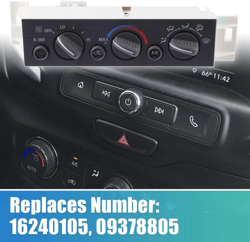 Vista 3 de X AUTOHAUX Interruptor de panel de control climático HVAC A/C 16231165 para Chevy C1500 C3500 Tahoe para GMC K1500 K2500 Yukon para Cadillac Panel