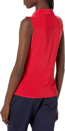Vista 5 de Tommy Hilfiger Camiseta de punto clásica con cuello y botones frontales para mujer