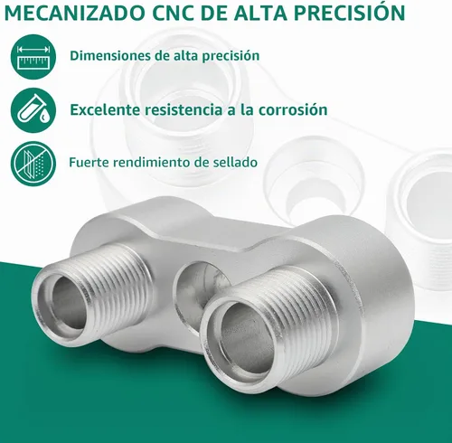 Vista 5 de Motoparty Adaptador de compresor de CA para montaje LS GM R4 - #8 3/4-16#10