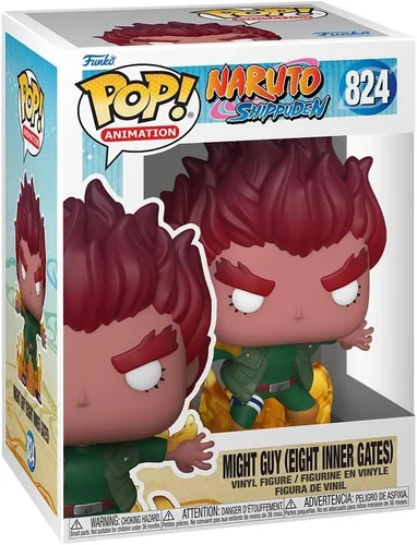 Vista 3 de POP Naruto Shippuden - Figura de vinilo Funko de Might Guy (Eight Inner Gates) (paquete con funda protectora de caja compatible), multicolor, 3.75